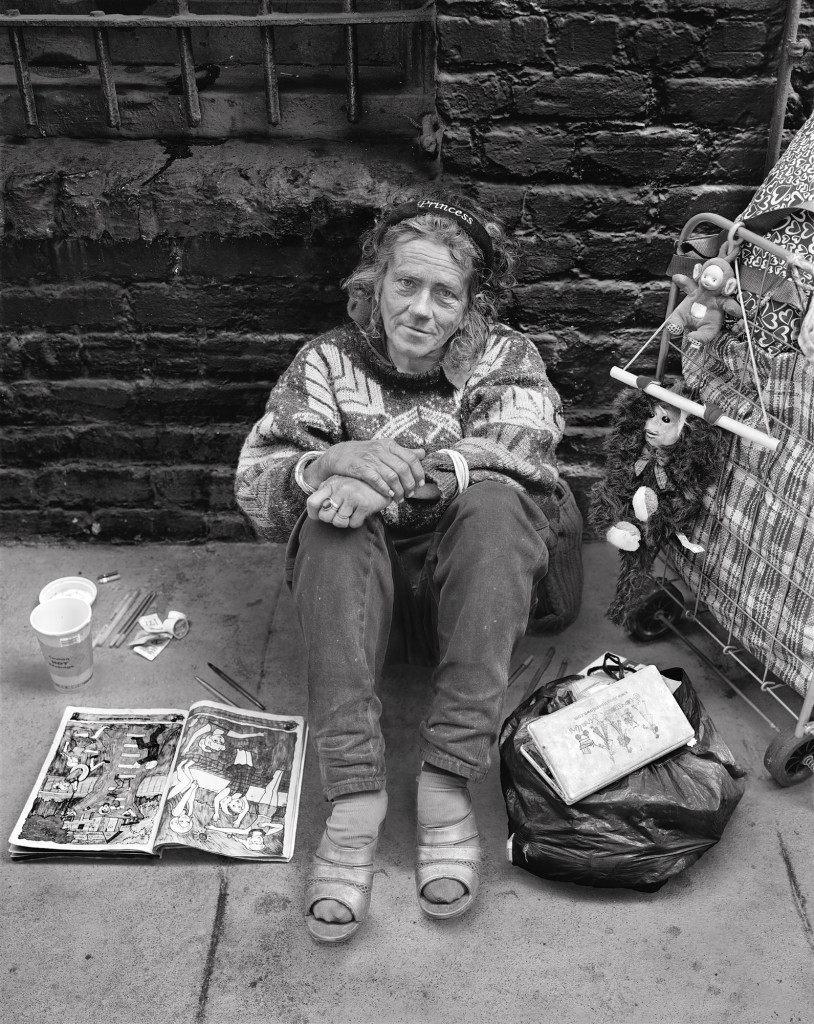 Black and white photograph of Artist, Claude Alley, 2003