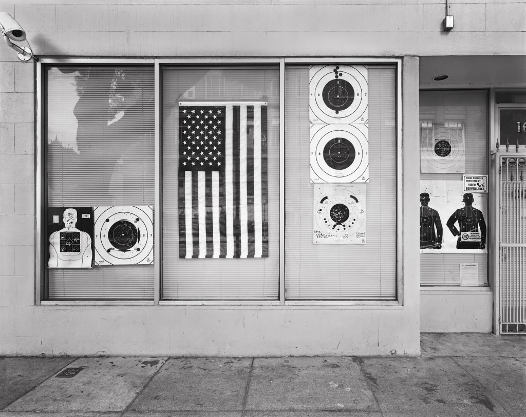 Black and white photograph of Franklin and Fell Streets, San Francisco, California, 2012